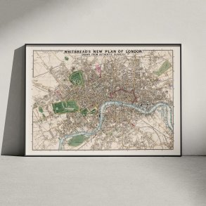 Plan over London 1853 - Bykort
