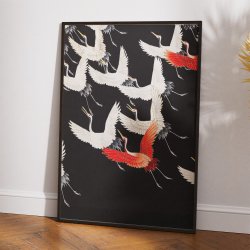 Flyvende Kraner 1910 - Japansk Tekstilkunst