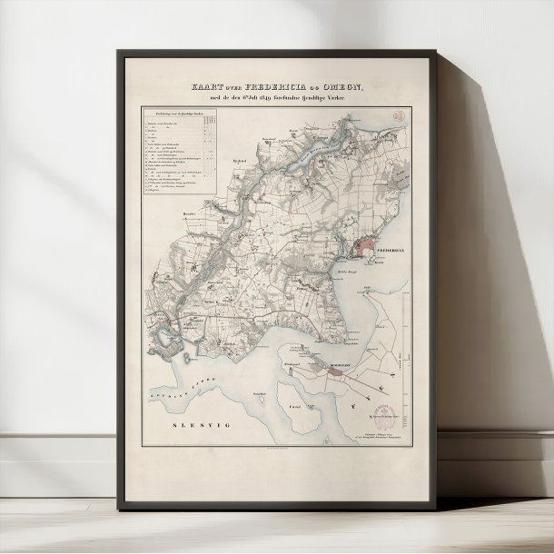 Fredericia og Omegn 1849 - Militrhistorisk kort