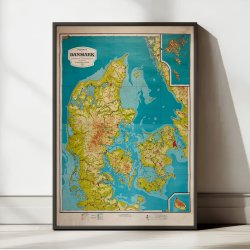 Hjdekort Over Danmark 1929