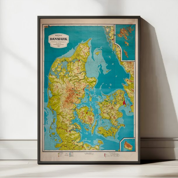Hjdekort Over Danmark 1929
