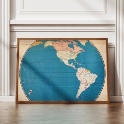 Vestlige Halvkugle 1905 - Skolekort