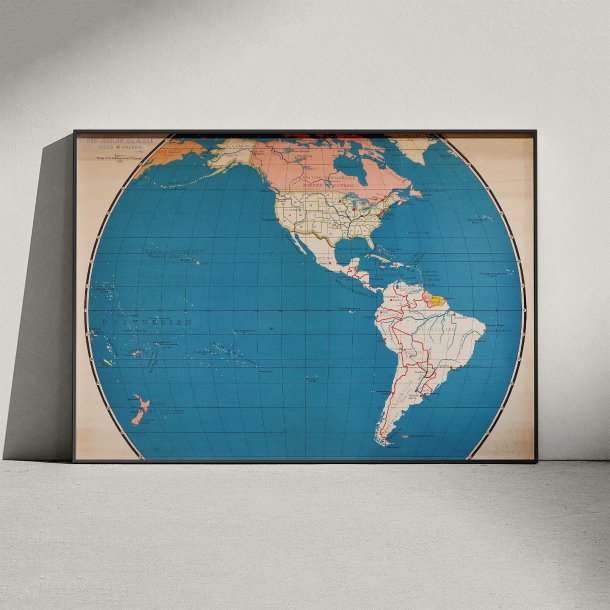 Vestlige Halvkugle 1905 - Skolekort