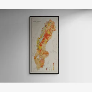 Sveriges Bjerggrund 1901 - Geologisk Kort - 4080 cm