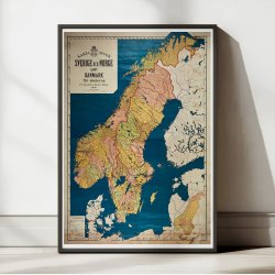 Sverige, Norge Og Danmark 1897 - Skolekort