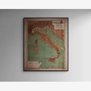 Italien 1880 - Landskabskort - 5970 cm