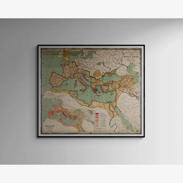 Romerriget 1889 - Skolekort - 7060 cm