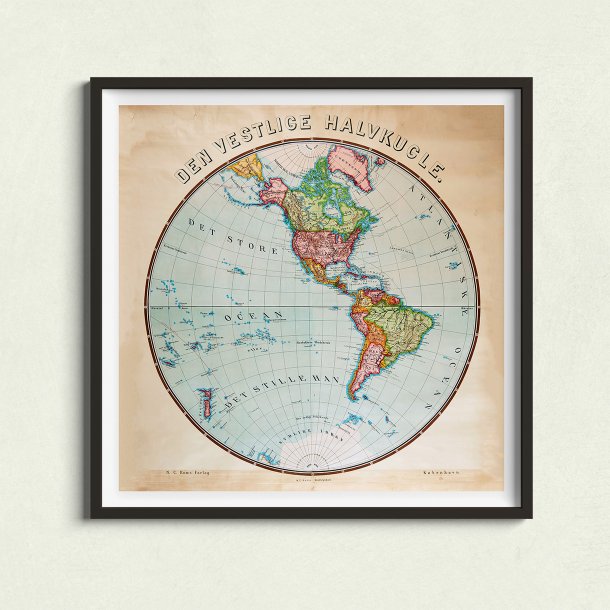 Vestlige Halvkugle 1900 - Kvadratisk tryk