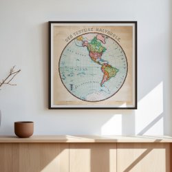 Vestlige Halvkugle 1900 - Kvadratisk tryk