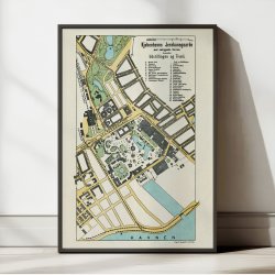 Jernbanegaarde 1888 - Kbenhavn Kort