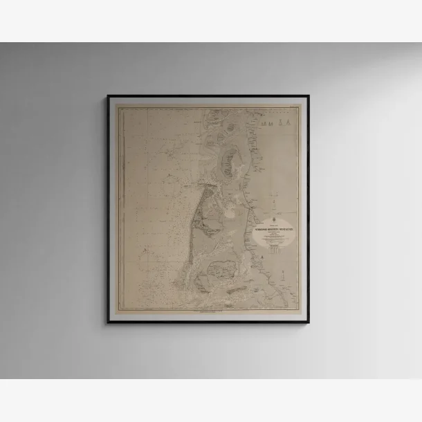 Nordsen 1881 - Schleswig Kort - 60x68 cm