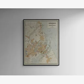 Kbenhavn 1897 - Omegnkort - 50x60 cm