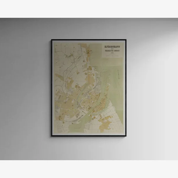 Kbenhavn 1897 - Bykort - 50x65 cm