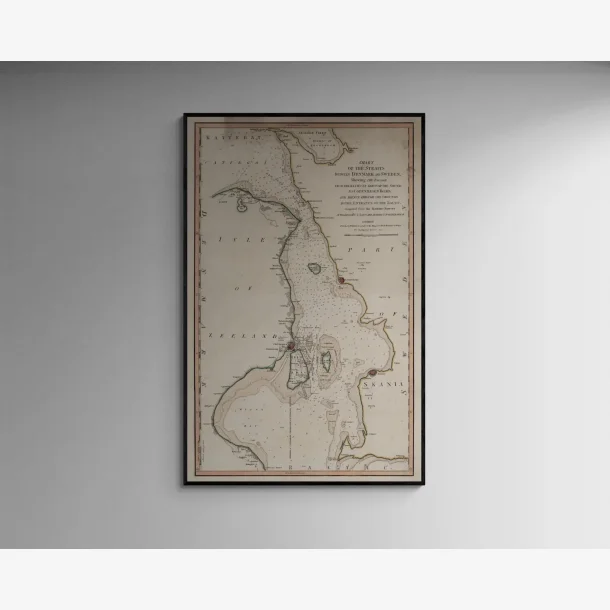 Sundet 1801 - Maritimt Skort - 50x78 cm