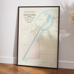 Kbenhavns Havns 1858 - Plan over skibslb til Kge Bugt