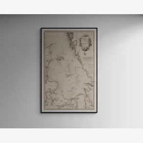 Kattegat 1814 - Dansk Skort - 50x77 cm