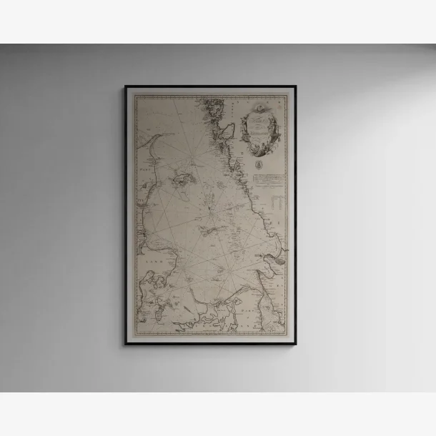 Kattegat 1814 - Dansk Skort - 50x77 cm