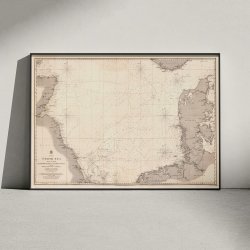 Nordsen 1854 - Engelsk Marinekort