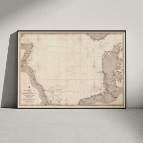 Nordsen 1854 - Engelsk Marinekort