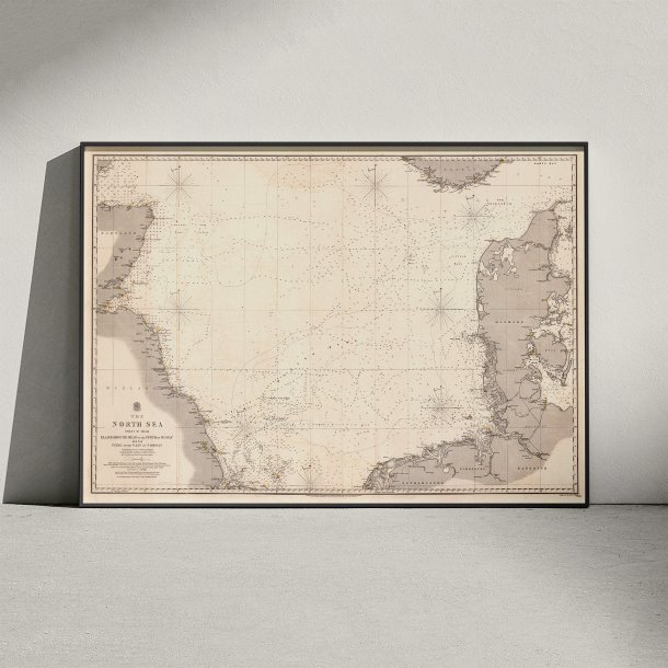 Nordsen 1854 - Engelsk Marinekort