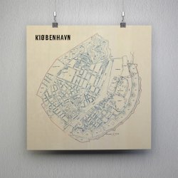 Kbenhavn 1885 - Brandkort over byen