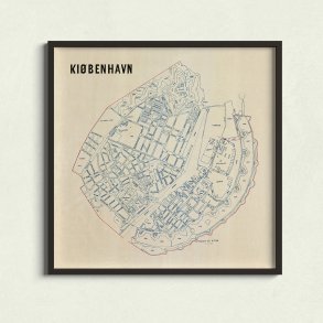 Kbenhavn 1885 - Brandkort over byen