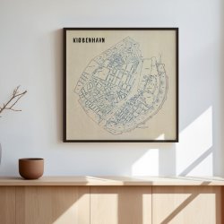 Kbenhavn 1885 - Brandkort over byen