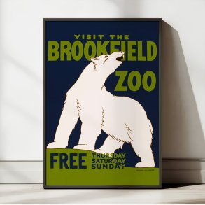 Brookfield Zoo 1936 - Isbjrn Plakat