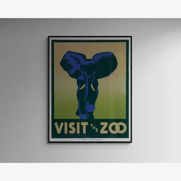 Visit the Zoo 1937 - Elefant Plakat - 5064 cm