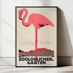 Zoo 1910 - Flamingo Plakat