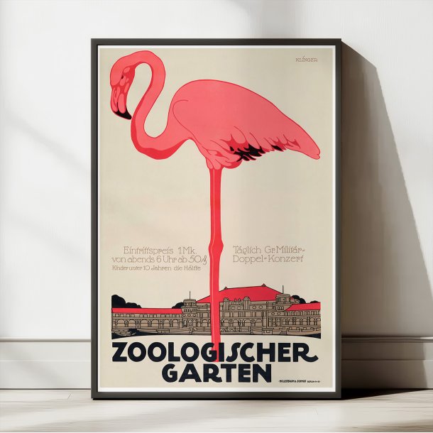 Zoo 1910 - Flamingo Plakat
