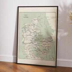 Kaart over Danmark 1876-1884