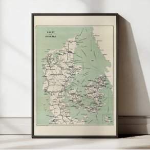 Kaart over Danmark 1876-1884