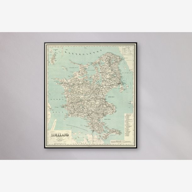 Sjlland 1893 - Herredskort