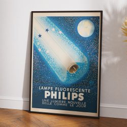 Phillips 1940 - Lampe fluorescente - Reklameplakat