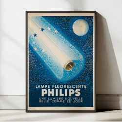 Phillips 1940 - Lampe fluorescente - Reklameplakat