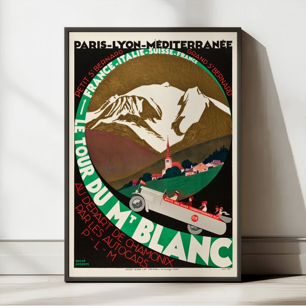 Mont Blanc, Frankrig 1927 - Plakat