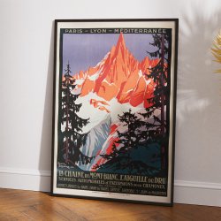Chamonix, Mont Blanc 1924 - Plakat