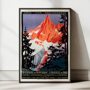 Chamonix, Mont Blanc 1924 - Plakat