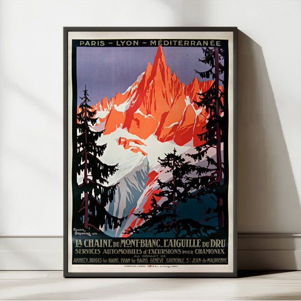 Chamonix, Mont Blanc 1924 - Plakat
