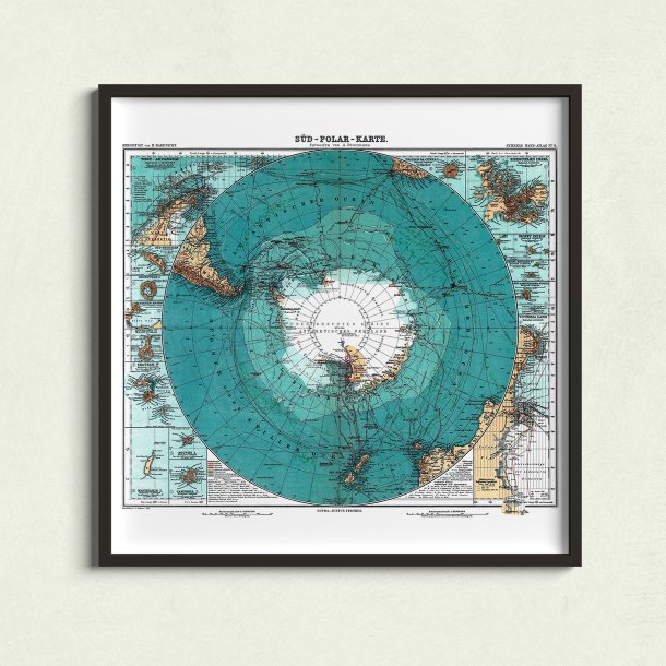 Antarktis, Sydpolen 1912 - Ekspeditionskort