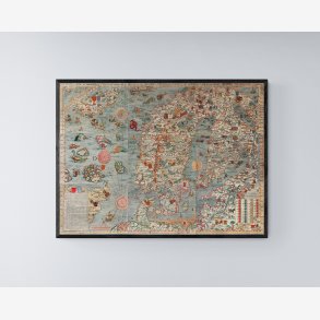 Carta Marina 1539 - Vintage skort - 68x50 cm