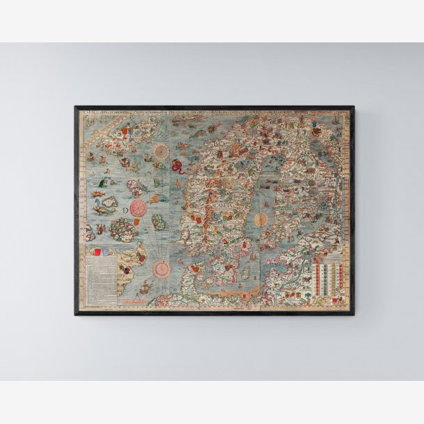 Carta Marina 1539 - Vintage skort - 68x50 cm