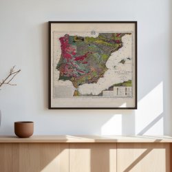 Spanien og Portugal 1879 - Geologisk kort