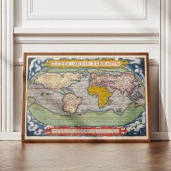 Atlas over Verden 1572 - Ortelius Plakat