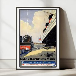 Transatlantique 1874 - Reklameplakat