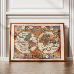 Map of the World 1651 - Plakat
