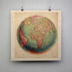 Globus 1879 - Geografisk plakat
