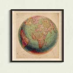 Globus 1879 - Geografisk plakat