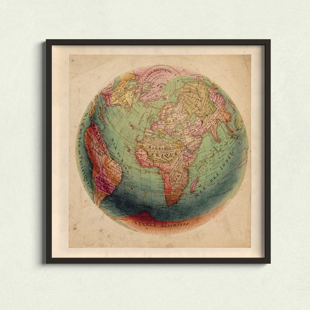 Globus 1879 - Geografisk plakat